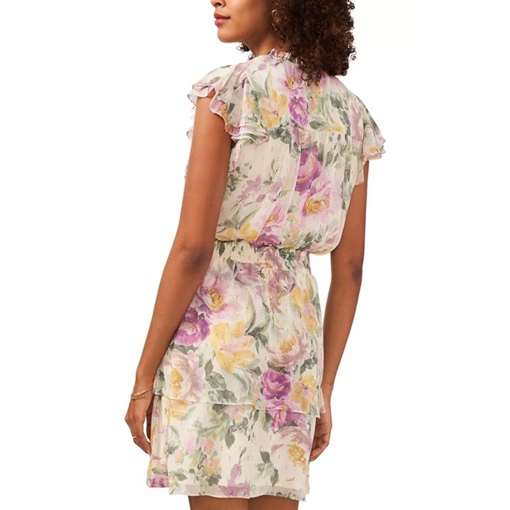 NWT MSK | $98 Floral Blouson Mini Dress (MP) - Picture 7 of 8